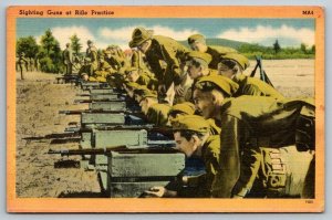 US Army Infantry  Sighting  1903 Springfield Rifles    Postcard