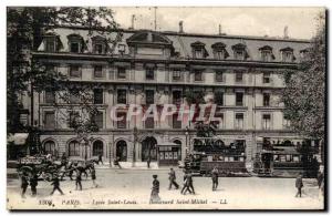 Paris 4 - Lycée Saint-Louis - Boulevard Saint Michel - Old Postcard -