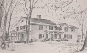 Home of Daniel Penfield - Penfield NY, New York - Porter Pencil Sketch