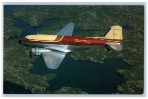 Yellowknife NWT Canada Postcard Plummers Lodges Douglas DC-3 1993 Vintage