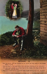 Vintage Postcard Asthore Man Reading A Letter Missing His Girl Imagination Love