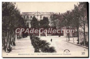 Old Postcard Draguignan The Prefecture and the Esplanade Boulevard