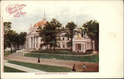 St Louis 1904 World's Fair Pennsylvania State Building Po...