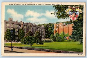 1944 Rochester New York Postcard Cadet Barracks Gymnasium US Military Building