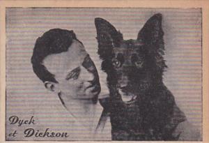 Circus Performers Dyck et Dickson Man With His Dog