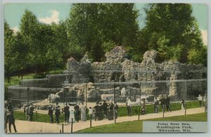 Milwaukee Wisconsin~Polar Bear Den In Washington Park~1910 Postcard