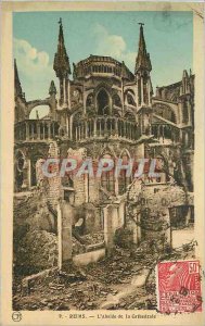 Old Postcard Reims Apse of the Cathedral