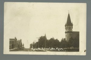 Silver Lake MINNESOTA RP c1910 MAIN STREET Stores nr Hutchinson Lester Prairie