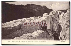 Old Postcard Chamonix Seracs in Glacier des Bossons