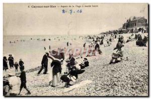 Cayeux sur Mer Old Postcard aspect of the beach at high tide