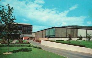 Vintage Postcard Corning Glass Center Rear View Historic Art Corning New York NY 