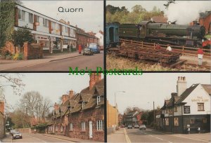 Leicestershire Postcard - Quorn Station Road & Post Office, High Street RR19150