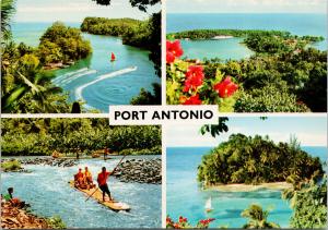 Port Antonio Jamaica West Indies Multiview John Hinde Postcard D94