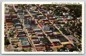 Joplin Missouri~Aerial Business District~Tri State Mining~Vintage Linen Postcard