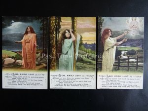 LEAD KINDLY LIGHT - Bamforth Song Cards set of 3 No.5015