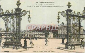 Old Postcard Nancy Lorraine Illustree Place Stanislas grids Iron Forge