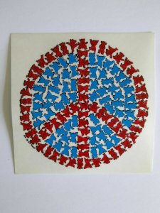 Grateful Dead Original Car Window Decal Dancing Red White Blue Bears Peace 1990 