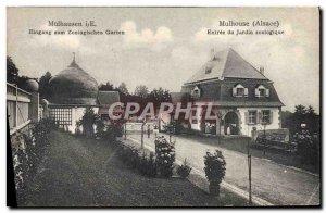 Postcard Old Zoo Mulhausen i E zum Eingang Zoologischer Garten