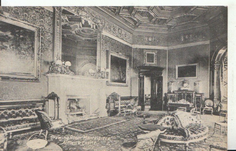 Northumberland Postcard - Drawing Room Mantalpiece - Alnwick Castle - 19737A