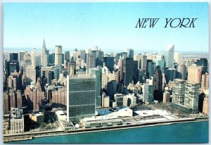 Postcard - East River With Manhattan Skyline - New York City, New York