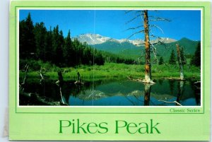 Postcard - Beaver Pond Frames Majestic Pikes Peak - Colorado