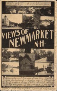 Newmarket New Hampshire NH Landmarks Multi-View c1910 Vintage Postcard