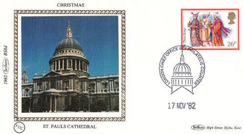 St Pauls Cathedral Stamp Benham Xmas First Day Cover