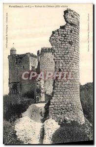 Old Postcard Vendome L and C Ruins of Castle