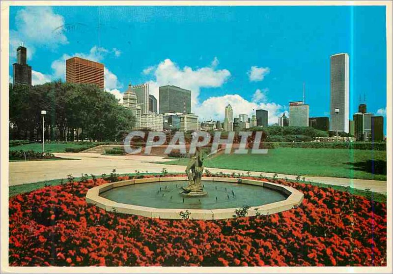 Modern Postcard Chicago Illinois A Magnificent View at the Chicago skyline fr...