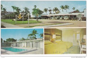 3-Views, WEST PALM BEACH, Florida; The Fountain Motel, Swimming Pool, PU-1988