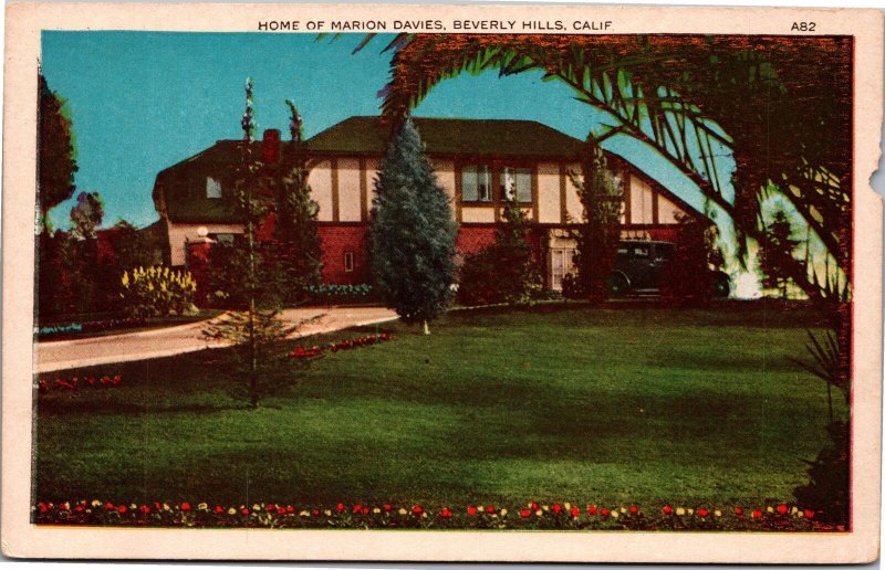 Postcard CA Beverly Hills - Home of Marion Davies