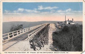 High Point, Mt Pisgah on the Switchback Mauch Chunk, PA, USA Pennsylvania Tra...