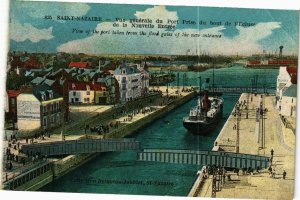 CPA St-NAZAIRE - Vue générale du Port prise du bout de l'Ecluse (251072)