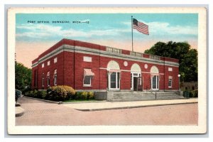 Post Office Building Dowagiac Michigan MI UNP WB Postcard E19