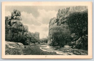 Prescott Arizona~Granite Dells Box Canon~Owl Drug Candy Publisher~1920 Albertype