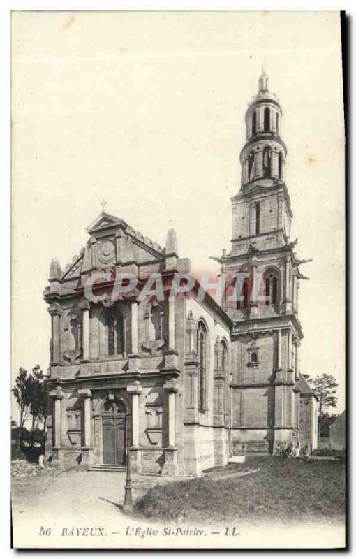 Old Postcard The Church of St Patrice Bayeux