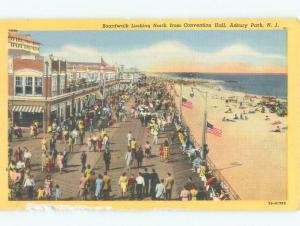 Linen BOARDWALK AT THE BEACH Asbury Park New Jersey NJ d8180