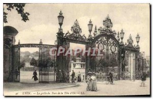 Postcard Old Lyon Grid's Tete d'Or Park