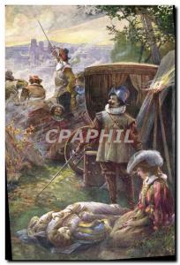 Old Postcard Fencing Rostand Cyrano de Bergerac