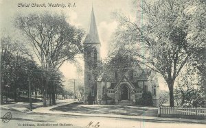Postcard Rhode Island Westerly Christ Church Stillman 22-14257