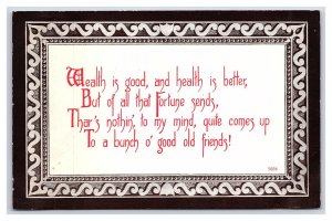 Wealth Is Good And Health Is Better Postcard