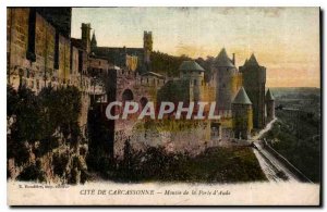 Postcard Old Cite Carcassonne Montee Porte d'Aude