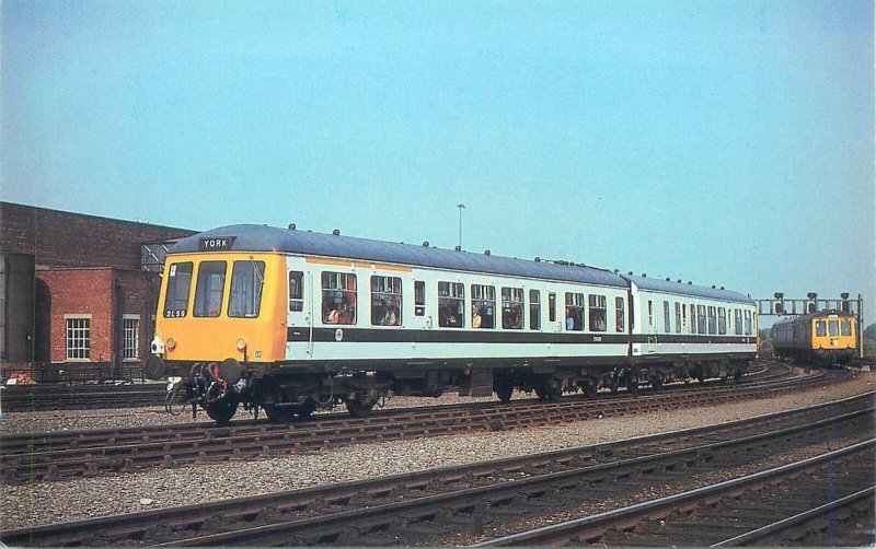 Railway Postcard York-Harrogate route refurbished multiple unit set