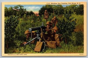 82nd Airborne Division  Fort Bragg Machine Gun Training North Carolina  Postcard