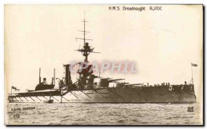Old Postcard Boat War h m s Dreadnought Ajax