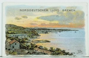 Norddeutscher Lloyd Bremen c1904 Triest Artist Signed Postcard J13