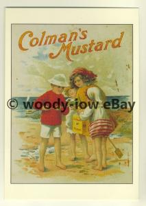 ad3403 -  Colmans Mustard - Children Playing on Beach -  Modern Advert Postcards