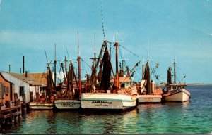 Texas Fishing Boats At Aransas Pass Near Corpus Christi