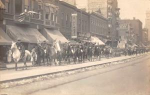 Parade Scene Military?  Real Photo Antique Postcard J75169