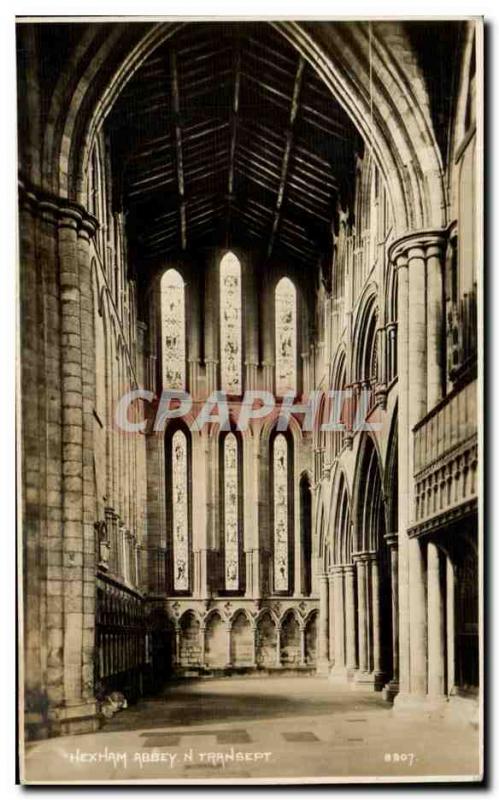 Postcard Old Hexham Abbey and transept